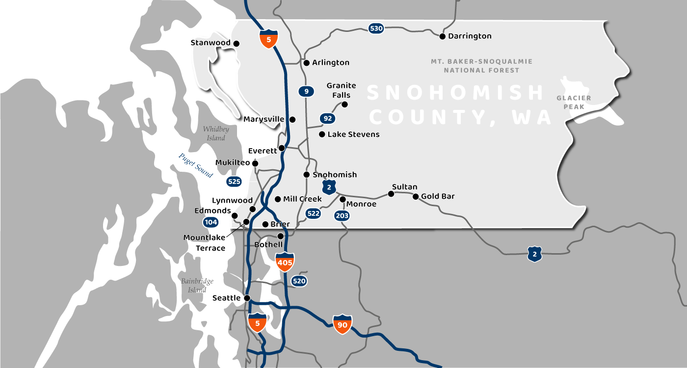 Snohomish County map