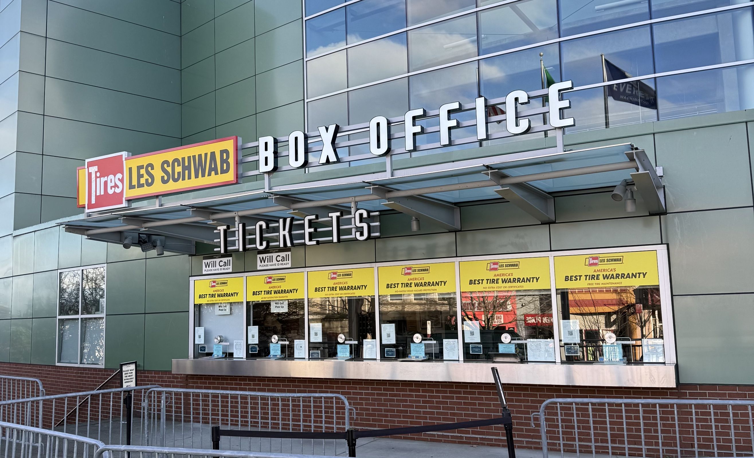 Ribbon Cutting: Les Schwab Box Office at Angel of the Winds Arena Photo - Click Here to See